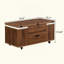 Table basse multifonctionnelle à plateau relevable avec rangement caché et tabourets, table centrale moderne multifonctionnelle avec 4 tabourets et roulettes, parfaite pour les espaces de vie modernes-1016006672