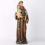 Statue de saint Antoine de Padoue en résine de pierre peinte à la main, de 37,5 cm de hauteur (14,75 pouces).