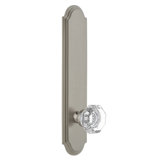 Grandeur Arc Tall Plate Privacy with Chambord Crystal Door Knob