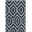 Tapis bleu marine / ivoire en laine touffeté à la main Forsberg-26830615