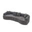 Canapé courbé désossé, canapé modulaire à compression de 106 po, haute densité, canapé-lit pour salon, salon, appartement, chenille-618137722