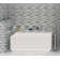 Saga 1" Glass and Marble Brick Joint Mosaic Wall Tile