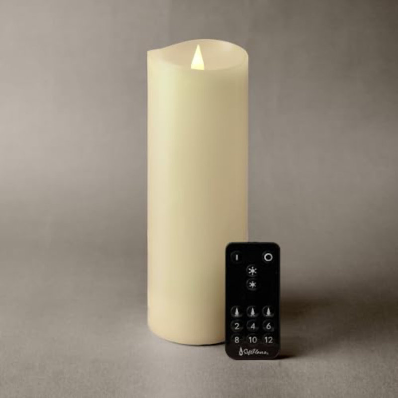 Flameless LED Candles with Remote Control, Flickering 3D Moving Flame Battery Operated Candles in Real Wax Shell for Indoor Use, Home decor Ivory