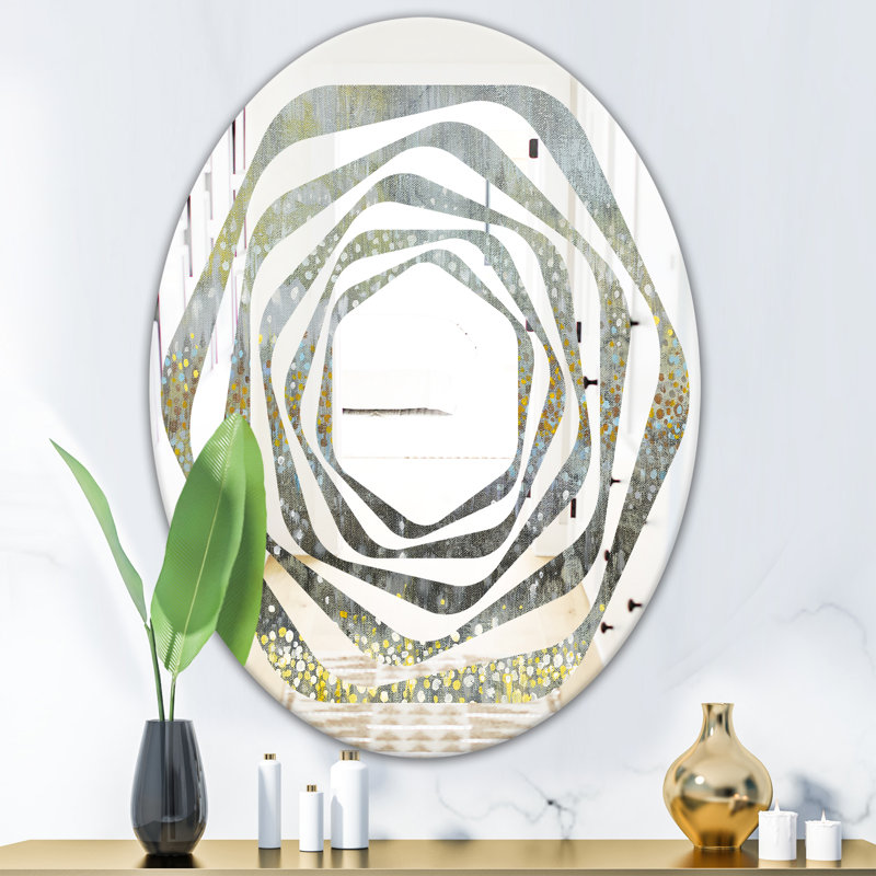Miroir mural Whirl Rain Abstract III, H 31,5 po x l 23,7 po