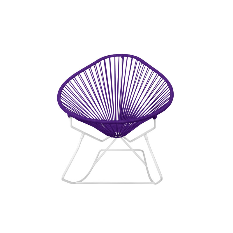 Chaise berçante intérieure / extérieure Acapulco, Mauve / Blanc