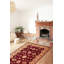 Tapis bordeaux Peshawar Oushak 3 pi 0 po x 5 pi 1 po