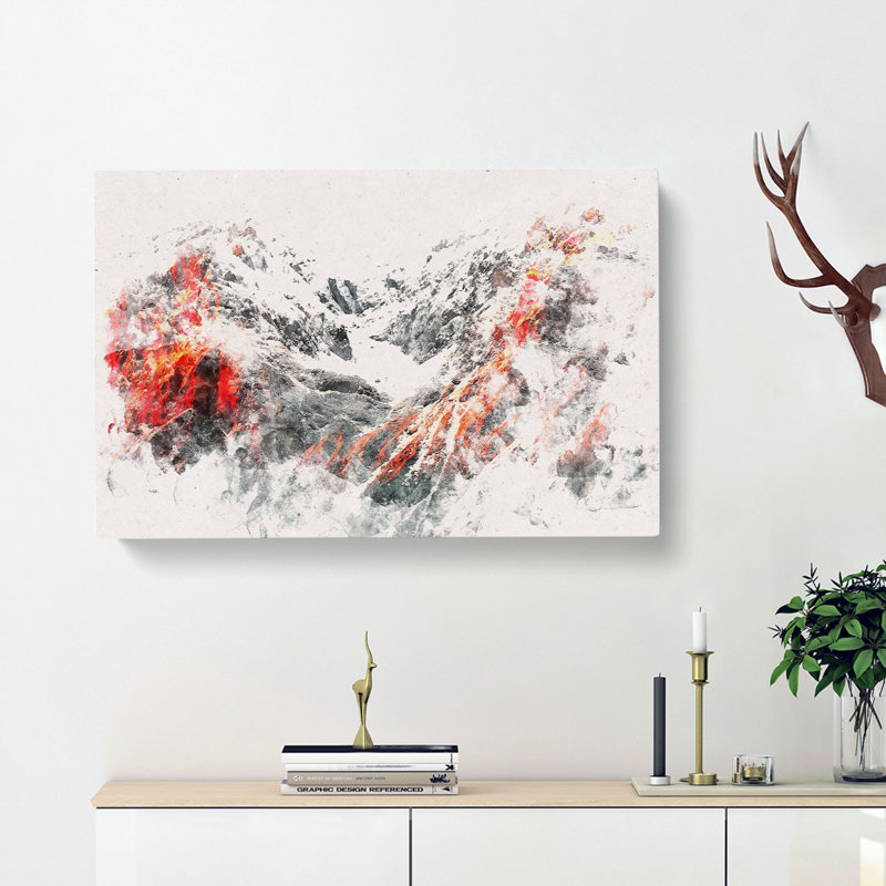 Alpenglow Upon The Mountains - Wrapped Canvas, 50cm H x 76cm W x 3cm D