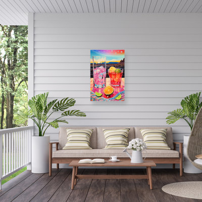Jess Stempel Ranch Drinks Outdoor  Canvas