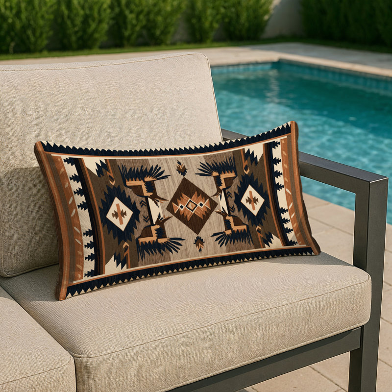 Coussin intérieur et extérieur Bull Rider, Rectangle H 20 po x l 14 po, Plume de dinde grise