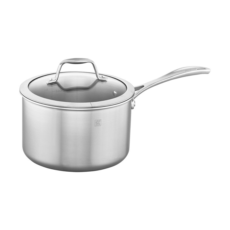Zwilling Spirit 3-ply Stainless Steel Saucepan with Lid, 4 qt.