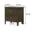 2-Drawer Nightstand Bedside Table Dark Cocoa
