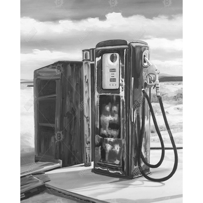 Old Gas Pump Print On Canvas