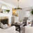 8-Light Transitional Wagon Wheel Candle Chandelier