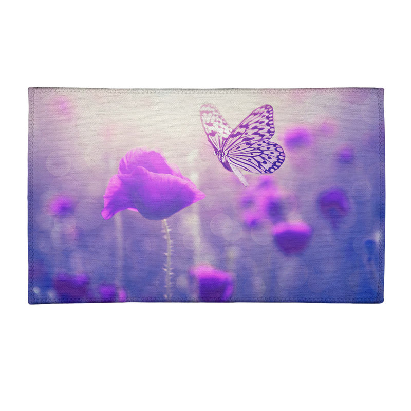Chenille Floral Indoor Rug, Rectangle 2' x 3'