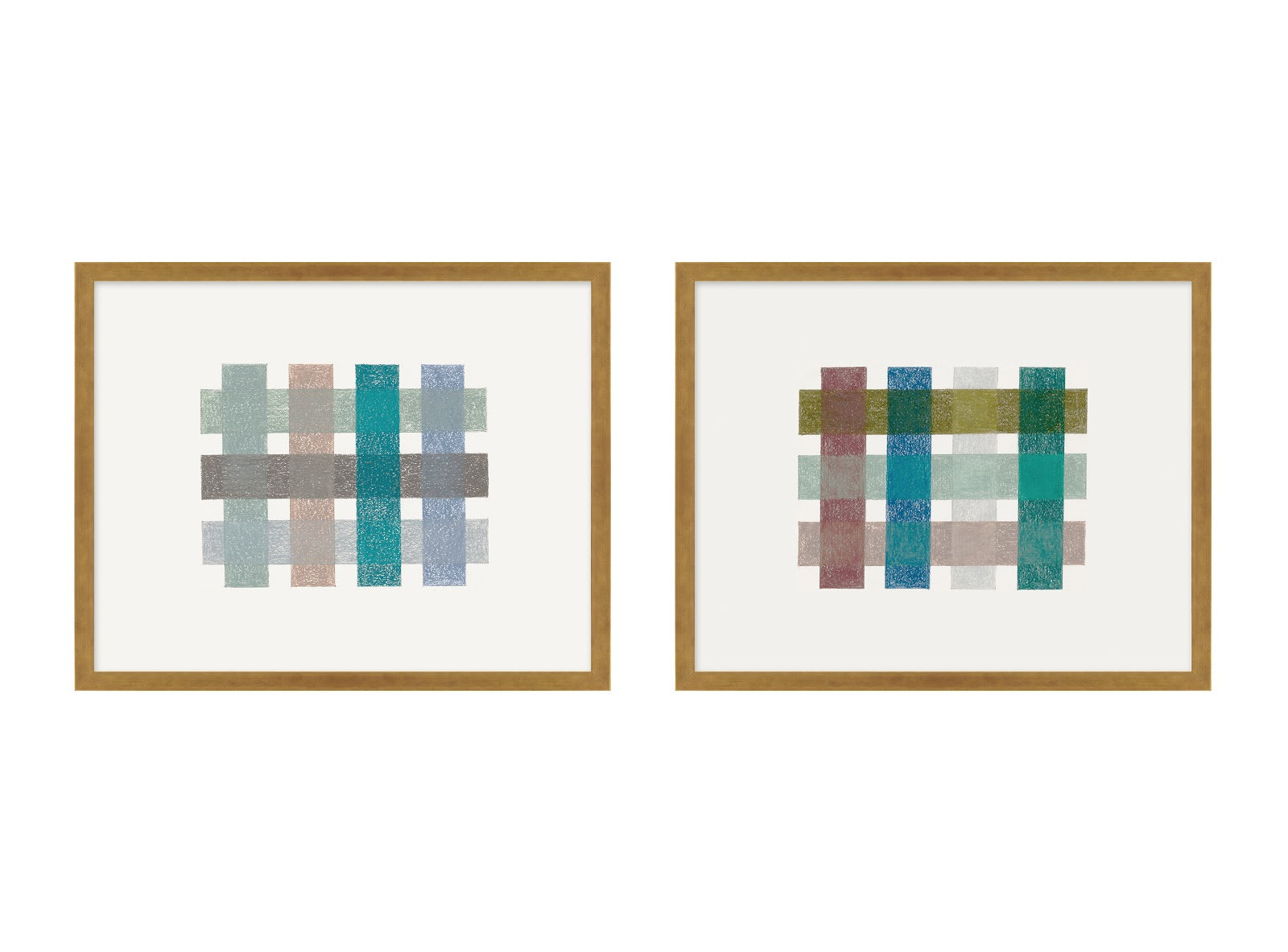 Gridlock Horizontal by Beth James, Gold Framed, 30'' H x 76'' W x 1.25'' D