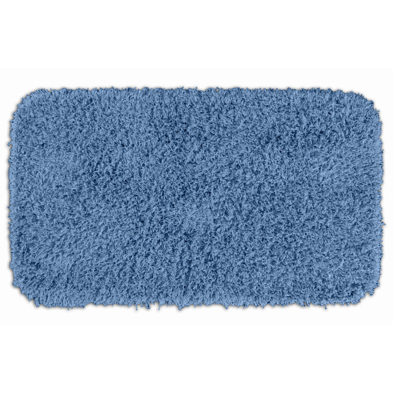 Frechette Nylon Bath Rug with Non-Slip Backing, Basin Blue, 30"" x 50"