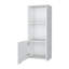 Élégante armoire murale en métal blanc - ajoute une touche de modernité industrielle au salon-437795550