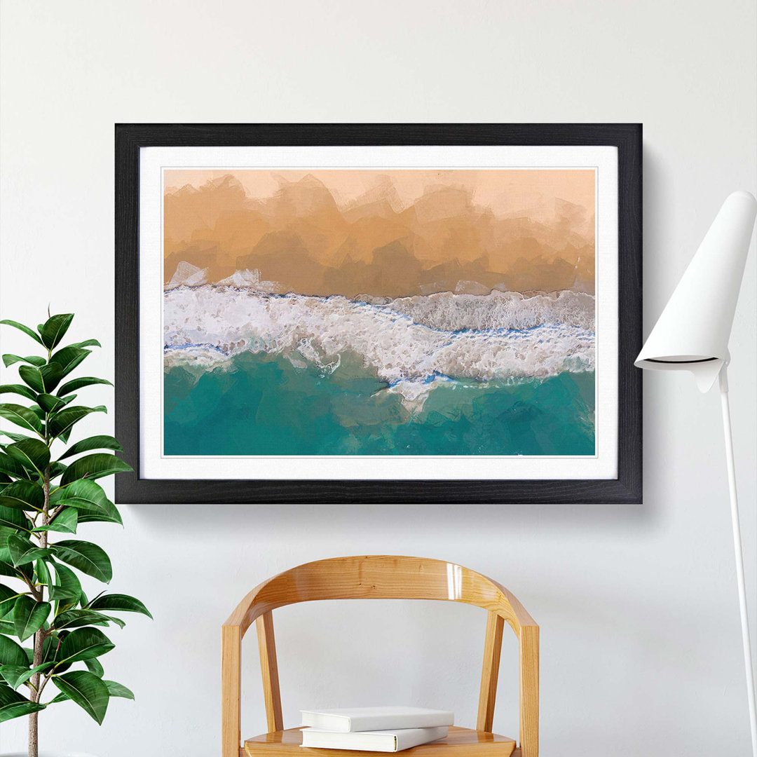 Huntington Beach California in Abstract - Picture Frame Graphic Art Print