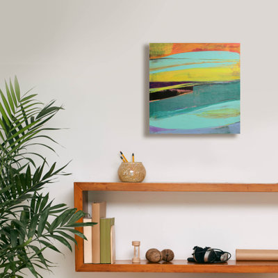 Epic Graffiti 'Black Sands No. 2'  by Cathe Hendrick Canvas Wall Art, 12" x 12"
