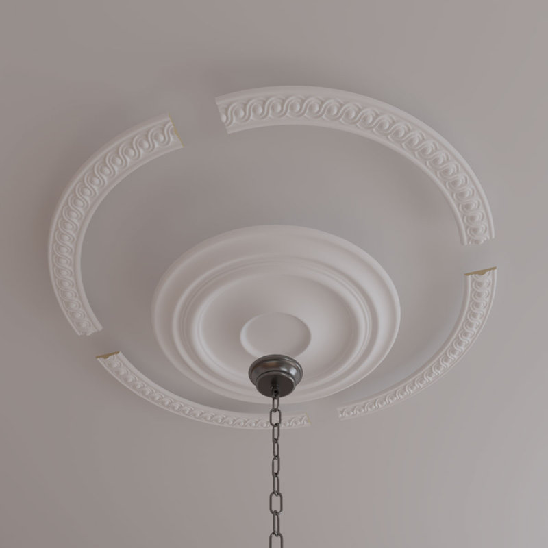 Ensemble d'anneaux de plafond Hillsborough, H 40,25 po x l 40,25 po x P 0,875 po, Simple (1/4 d'un cercle complet)