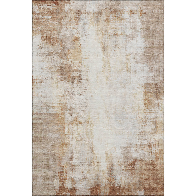 Premium Machine Washable Mayfield  modern Rug, 10' x 14', Copper
