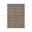 Tapis extérieur lavable géométrique 3 pi x 5 pi chocolat et beige