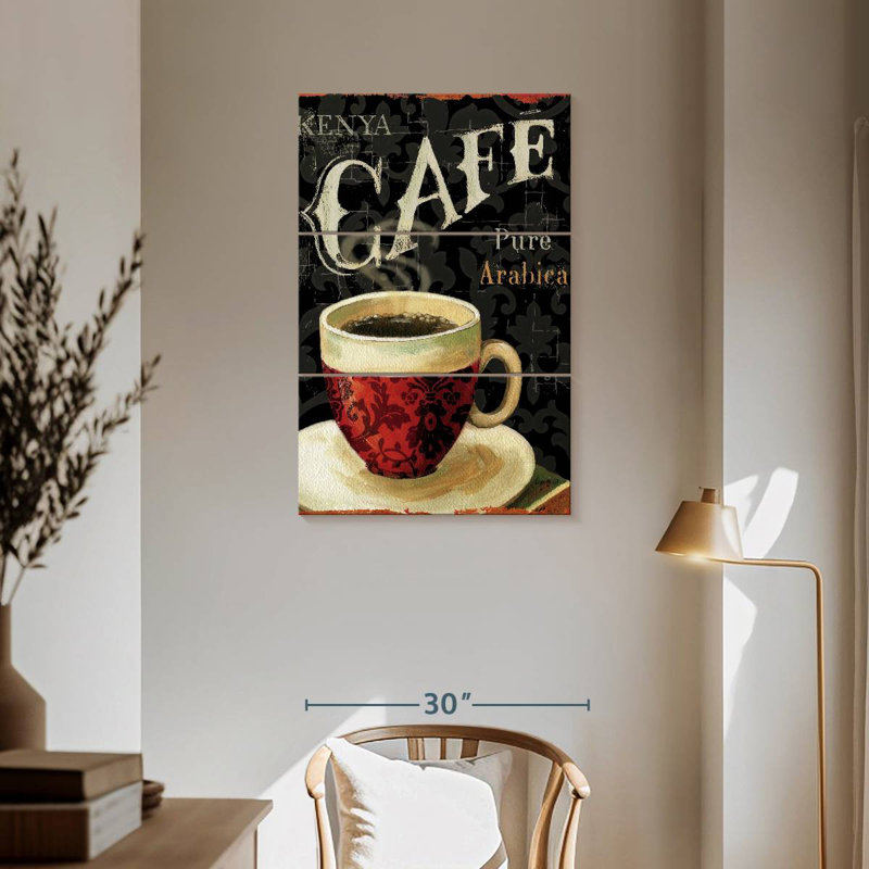 Le café du jour chez Yarlin I, H 57 po x l 36 po