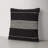 Ontario Striped Black/Cream Square Throw Cushion-152033927-236660582