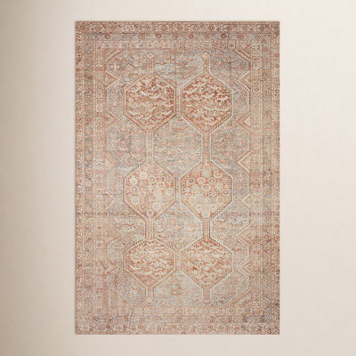 Chris Loves Julia x Loloi Jules Geometric Tangerine/Mist Area Rug