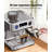 Dual Boiler Espresso Machine with Grinder, 20 Bar Espresso Maker with Milk Steamer & Hot Water, Dual LED Display, Pressure Gauge, Burr Grinder, coffee Machine for Home&Office, Stainless Steel