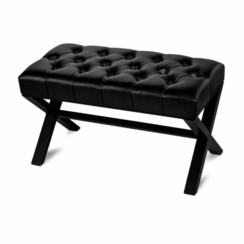 Evalin Faux Leather Upholstered Bench, H40 x W100 x D30cm