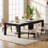 47-Inch Faux Marble Square Dining Table