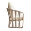 Chaises en rotin PE tissées à la main avec coussins et structure en métal Piero