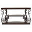Table console Gretta Merlot à 2 tablettes