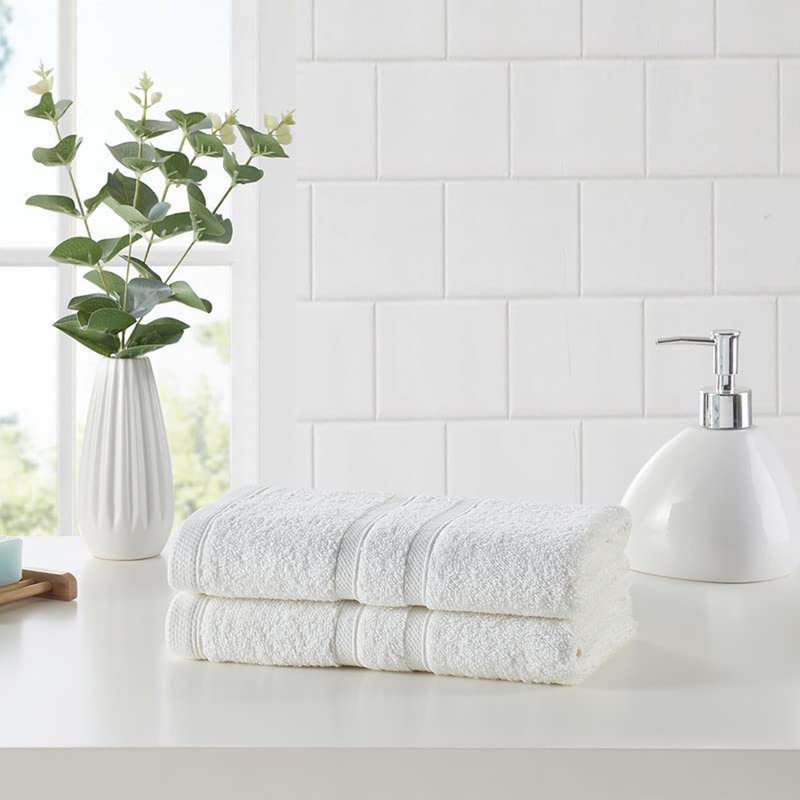 100% Cotton Hand Towel, White