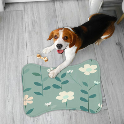 Tapis d'alimentation bleu sarcelle et menthe - 1 pièce