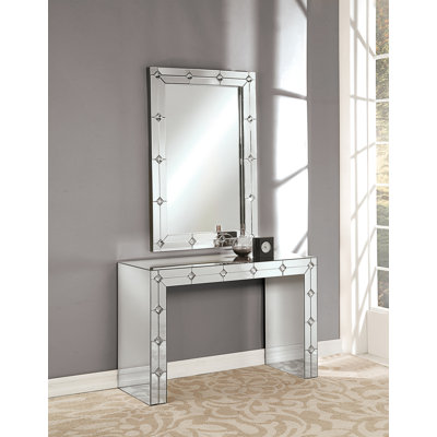 Console à miroir et faux strass Hessa (assemblée)