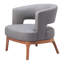  Fauteuil pivotant brun en similicuir-16043360