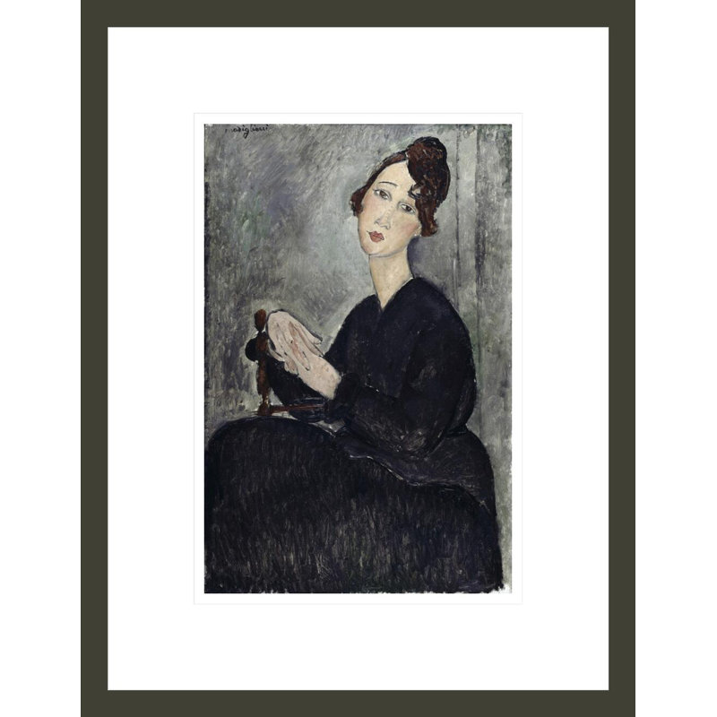 Portrait of Dedie (Odette Hayden) par Amedeo Modigliani, impression giclée encadrée, H 12,95 po x l 16,75 po