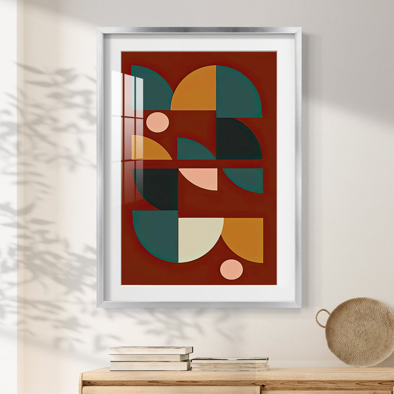 Arches on Rust III -Framed Print, Silver
