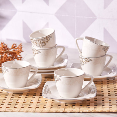 Porcelain Espresso Cup and Saucer