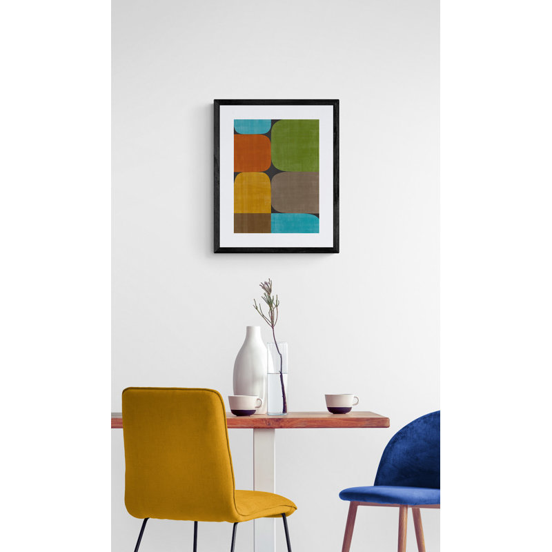 Blocks Print by Angel Estevez, 20" H x 16" W, Black Framed Paper