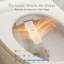 Toilette de bidet intelligente avec écran anti-éclaboussures en mousse propre, chasse d'eau 1000g, réservoir intégré, hauteur de chaise ADA, ouverture / fermeture automatique et capteur de pied, chasse d'eau occultante, bidet de toilette allongé une