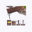 Table portable pliante en osier de 4 pi