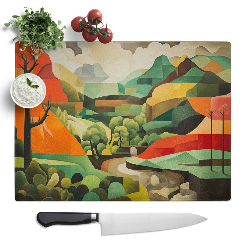Landscape Constructivism  Glass Chopping Board