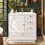 Meuble-lavabo simple autoportant de 30 po avec lavabo en céramique et tiroir électrique intégré, blanc