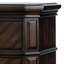 Commode haute 5 tiroirs 53 pouces, motif chevron incrusté, brun espresso