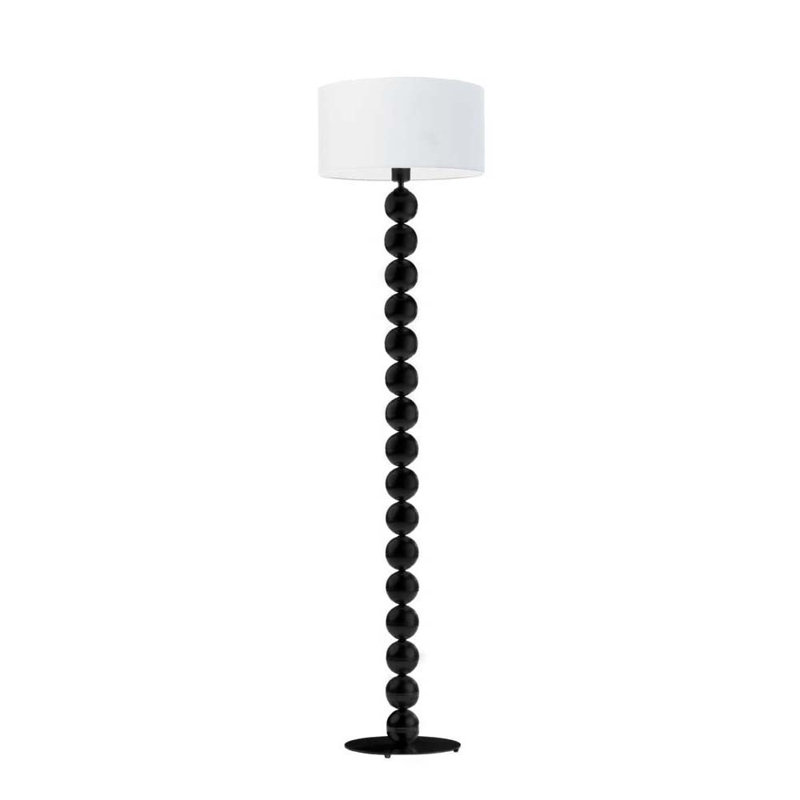 Moody 158cm Traditional Floor Lamp, White, Black