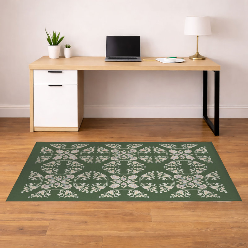 Tapis de bureau léger Rumi, L 60 po x P 84 po, Vert