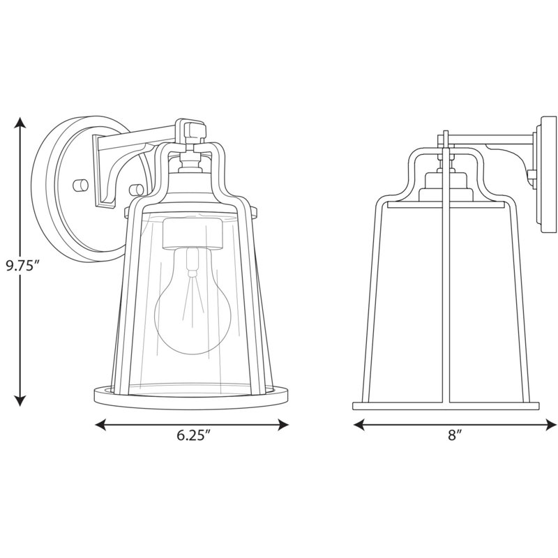 Calvo Wall Light, 9.75" H x 6.25" W x 9" D